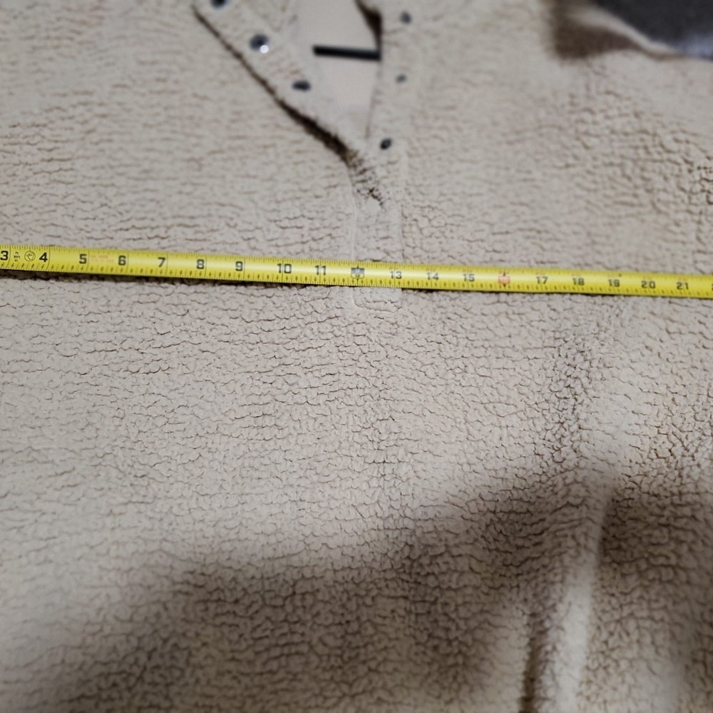 Aerie Oversized Sherpa Style Quarter Button Pullover - Picture 6 of 7